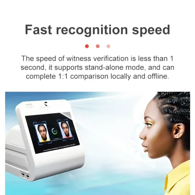 ID Face Reader and ID Documents Face Scanner for Universities Help Students To Check in Use Biometric Face Reader