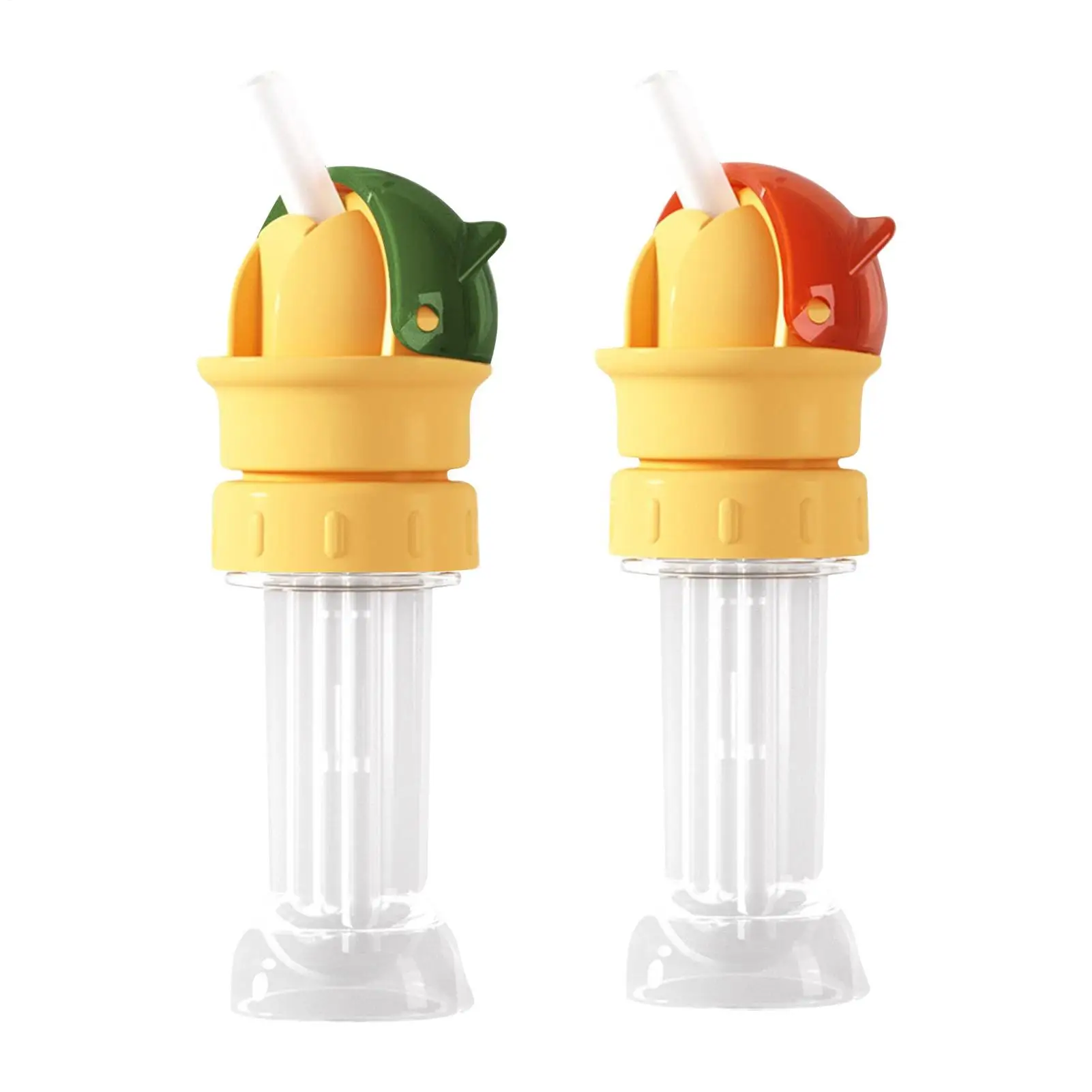 Water Bottle Cap With Straw Universal Leakproof Water Bottle Top Adapter With Straw For Home Travel Car Juice Soda Beverages