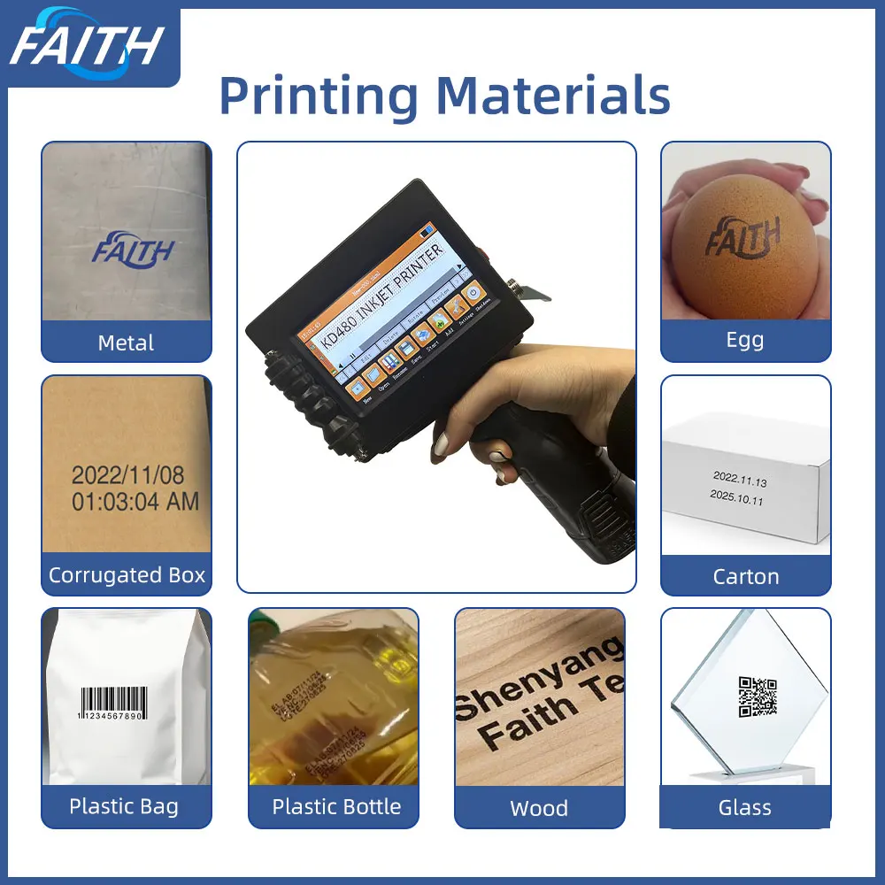 الإيمان 30% خصم 12.7 مللي متر طابعة نافثة للحبر 40 لغة تاريخ الشخصية QR آلة طباعة الرمز التعبئة والتغليف لخطوط الإنتاج