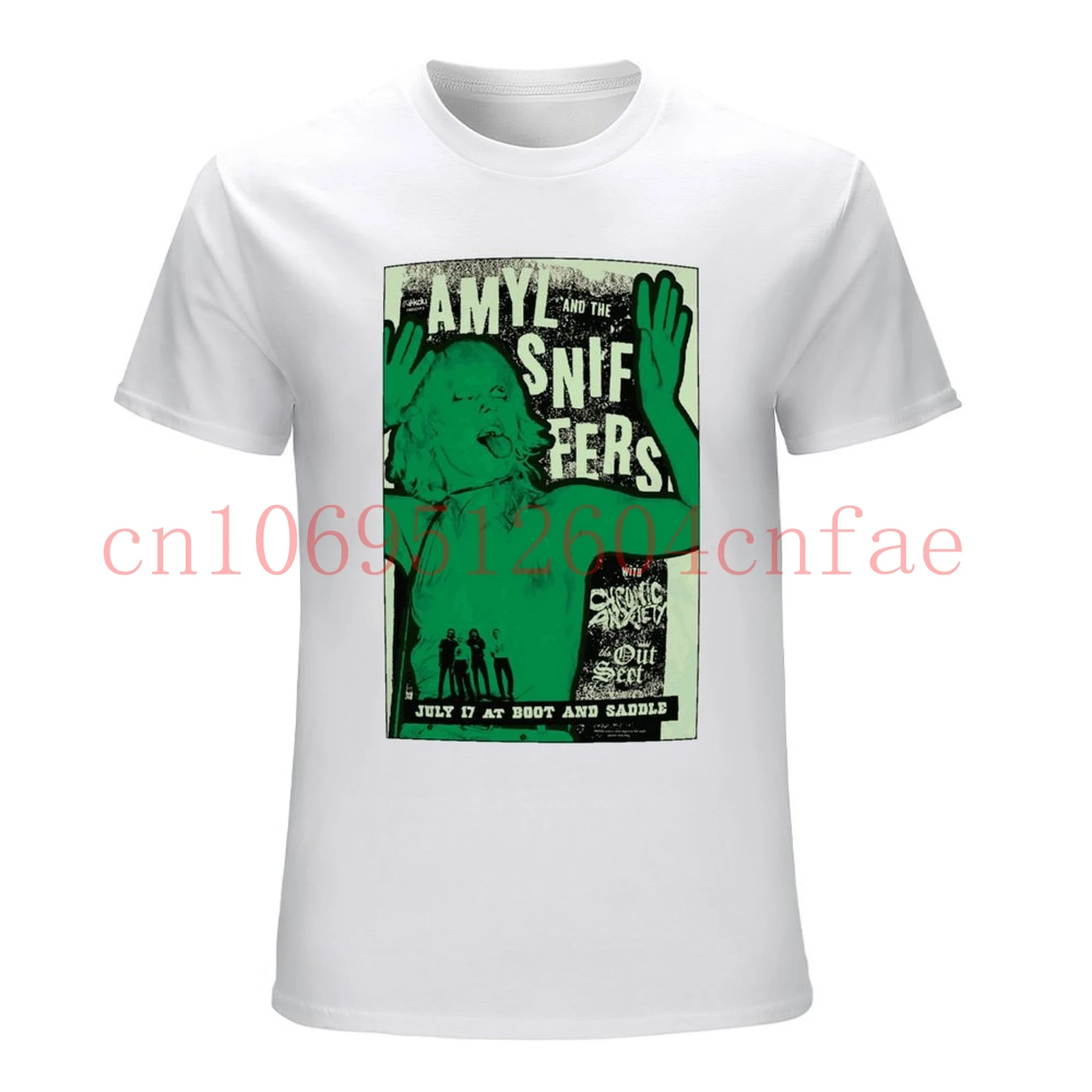 Amyl and th Sniffers poster t shirtunique underground Australian post punk music handmade cotton high qualityt shirt