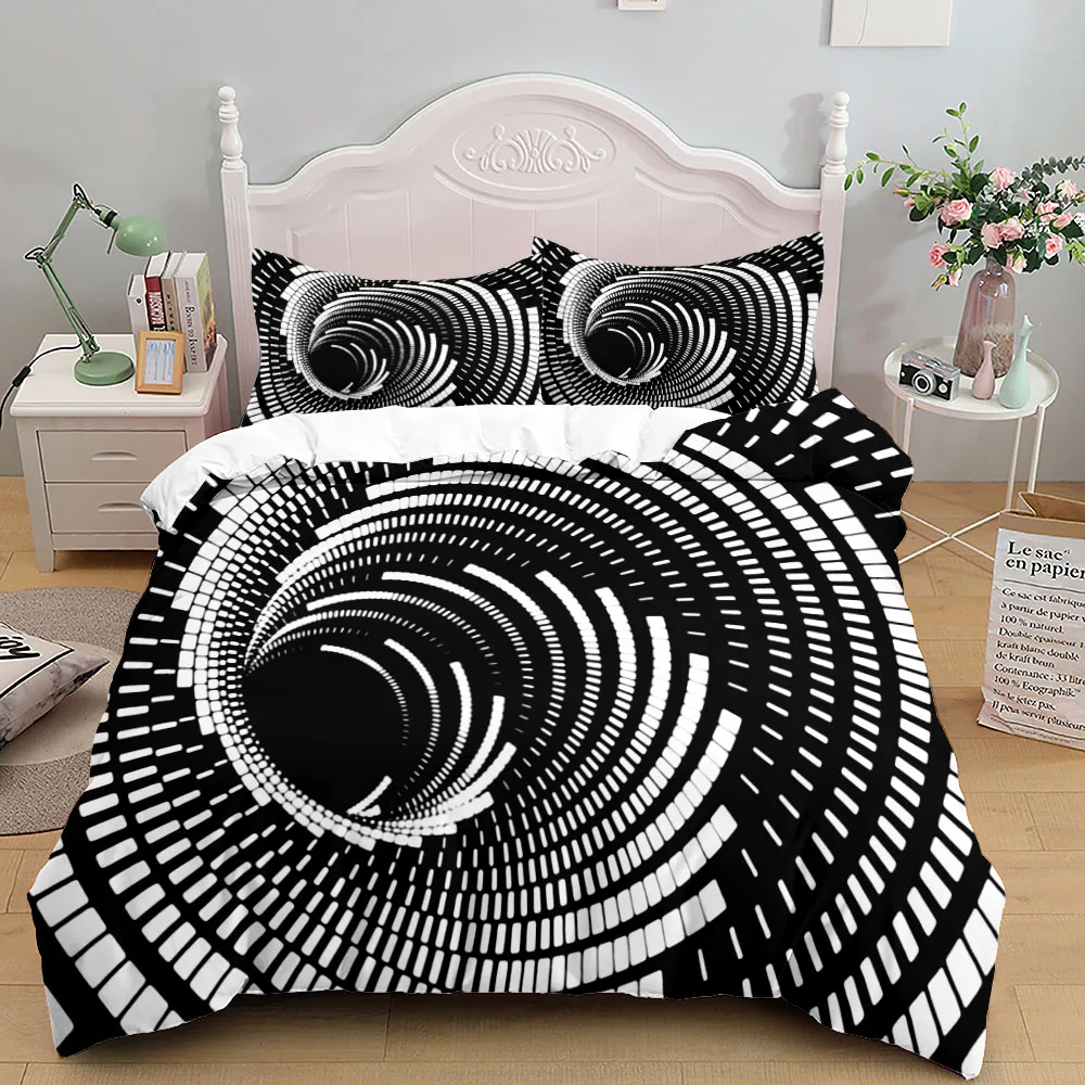 

Space Tunnel 3D Bedding Set King Queen Double Full Twin Single Size Duvet Cover Pillow Case Friends Bed Linen Set