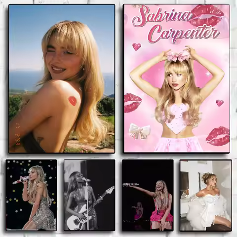 Modern Fashion Singer S-Sabrina Carpenter Poster HD art sticky wall waterproof home living room bedroom bar aesthetic decoration