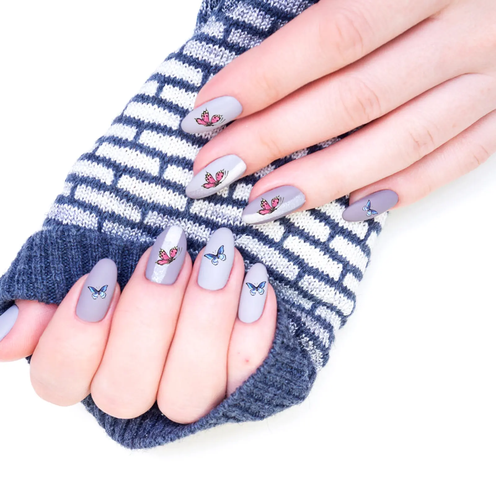 Butterfly Nail Decals Rhinestone Transfer Paper DIY Art Supplies Female Gifts Long Lasting Easy Use Nail Stickers