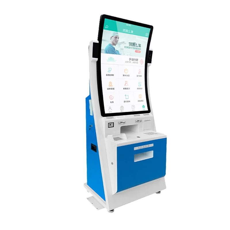 Android System Stand Floor Self Service Payment Kiosk With Software App Bank/hospital/restaurant Self Service Querying Kiosk