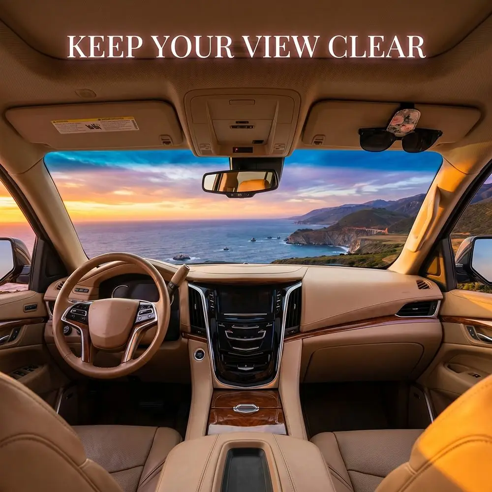 Creative Magnetic Car Eyeglass Clips PU Leather Magnetic Clip Car Sun Visor Glasses Holder Portable Stable Hanging