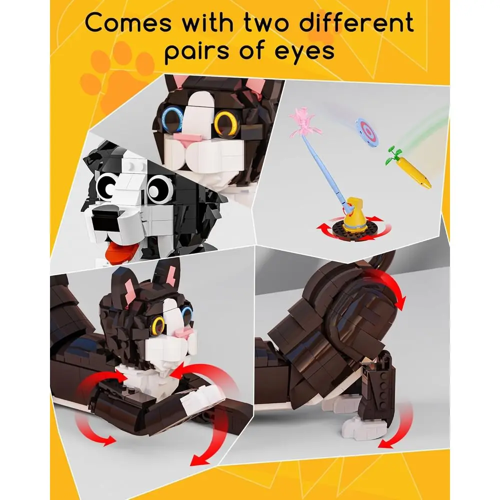 3-in-1-Tier-Smoking-Bauset: Zusammenbauen in Katze, Hund oder Kaninchen – Lernspielzeug für Kinder ab 6 Jahren