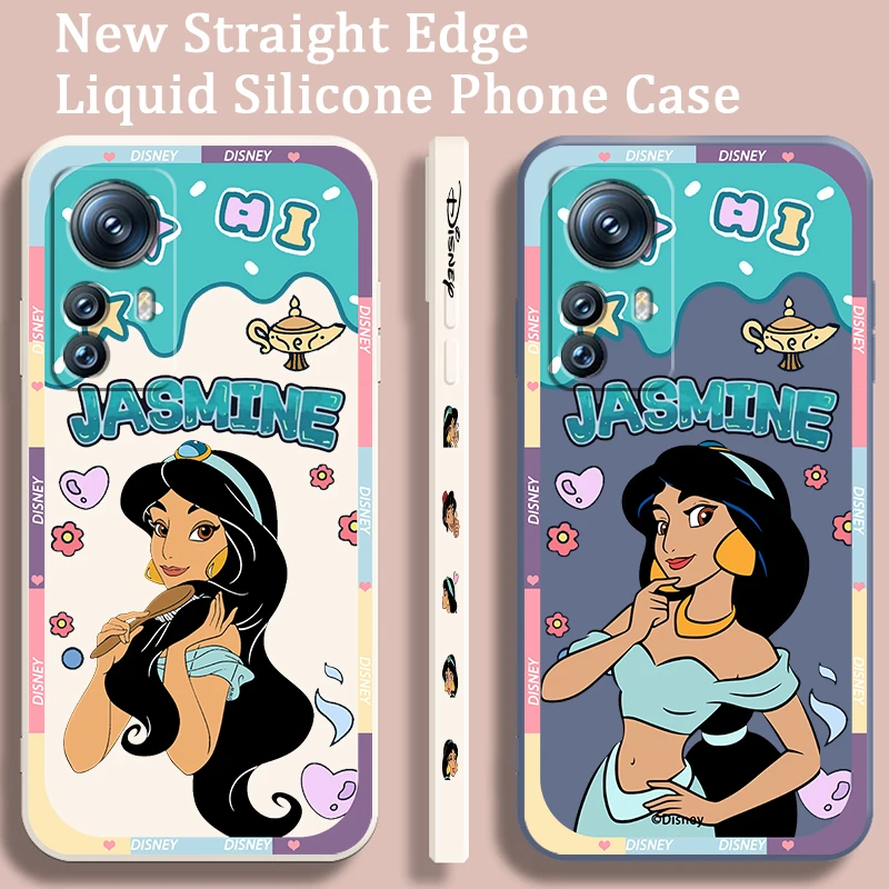 

Disney Jasmine Princess Liquid Left Rope For Xiaomi Mi 14 13T 13 12T 12 11T 11i 11 A3 10T 10 9 Pro Lite Ultra 5G Cover