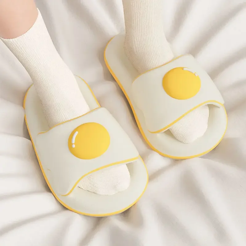 2024 Hete Verkopende Zomer Gebakken Ei Slippers Schattig Meisje Slippers Zeer Zacht Antislip Gebruikt Thuis Voor Het Baden Van Dikke Zool Meisje Cadeau