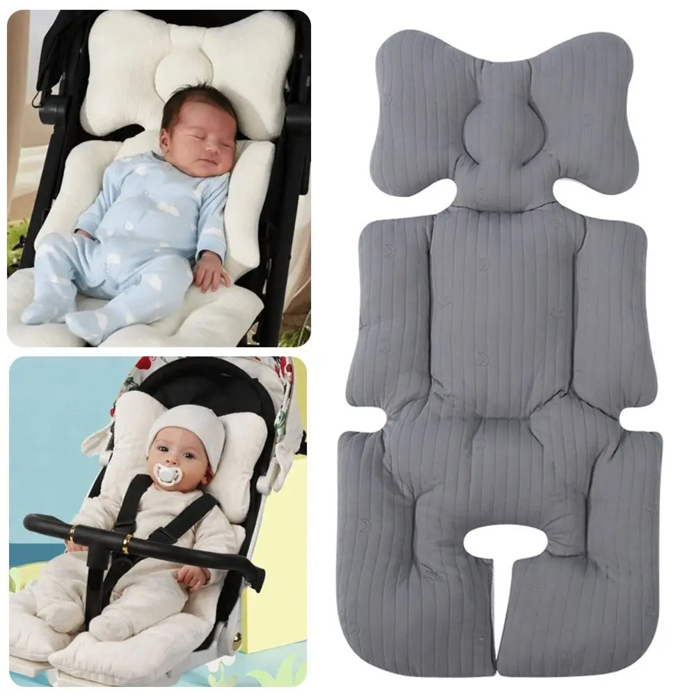 Comfortable Baby Stroller Cotton Cushion Quilted Double-sided Baby Seat Cushion Breathable Thickened Stroller Seat Cushion