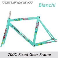 NEW 2022 TSUNAMI SNM300 700C Fixed Gear Frame Aluminum Frame and Fork 52cm 54cm Bicycle Frameset High Quality Single Speed Bike