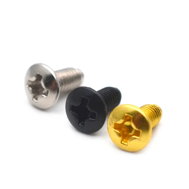 10pcs viti per interruttori per chitarra elettrica vite per selettore Pickup per basso per chitarra elettrica 3*8MM nero/oro/cromo