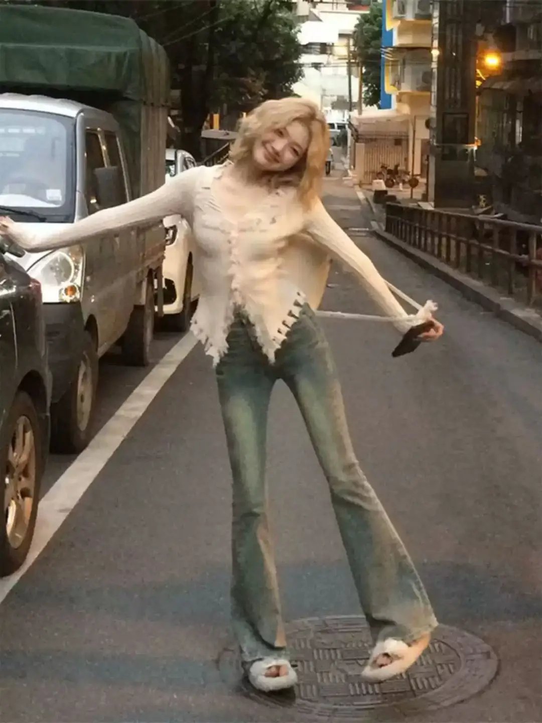 Amerykański sweter z frędzlami, seksowny, dzianinowy płaszcz damski, jesienno-zimowy, dopasowany, z rozcięciem, piękny bazowy sweter, dzianinowy top