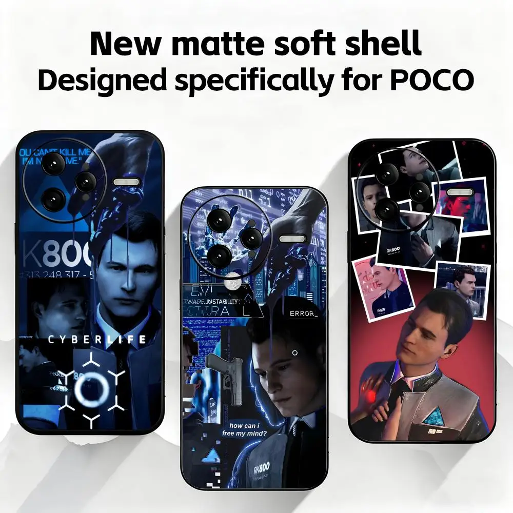 Чехол для телефона Classic Game Detroit Become Human для Xiaomi POCO M7 M6 M5 X7 X6 X5 F7 F6 F5 Soft Black Pro 5G
