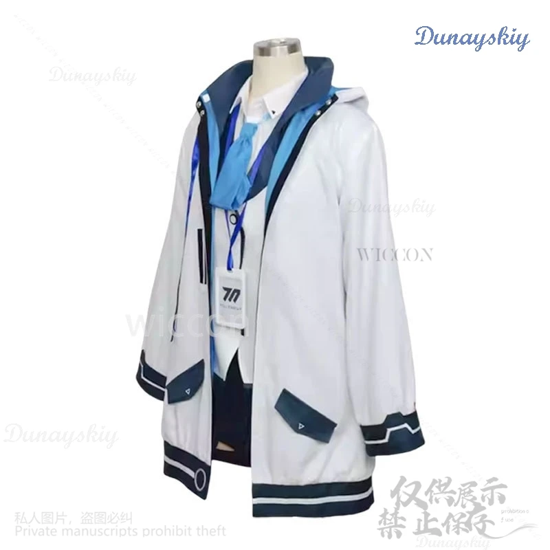 Anime Game Blue Archive Cosplay Kurosaki Koyuki Costume JK School Uniform Wear Coat Dress Lolita Wigs For Girls Woman Customized