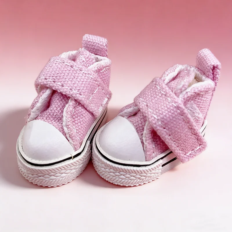 Tilda 3.6cm Fabric Doll Shoes For Blythe Doll Ob24 Toy Doll 1/8,Canvas Sneakers Shoes for EXO KPOP Stuffed Doll 1/6 Joint Body