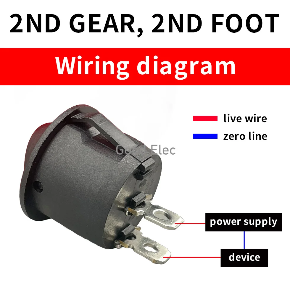 5 x KCD1-2 Rond Noir 2 Broches SPST ON-OFF Rocker Boat Switch 12V Snap + Waterproof Coat YUANZUO