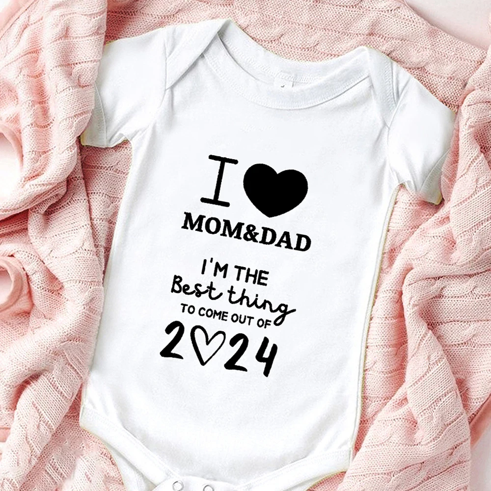 Baby 2024 romper Pregnancy Announcement Newborn Baby Bodysuit Clothes Funny Cute Toddler Infant Jumpsuits Outfits