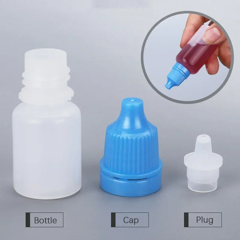 3/5/10/15/20/30/50/100ml 20Pcs Empty Plastic Squeezable Dropper Bottles Eyedrops Eye Liquid Dropper Refillable Bottle Eye Care