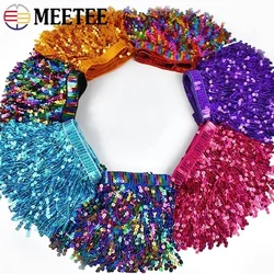 2/5Meters 16cm Beaded Fringe Trim Sequin Sewing Tassel Embroided Fringes Lace Ribbon Latin Dress Garment Trimming Accessories