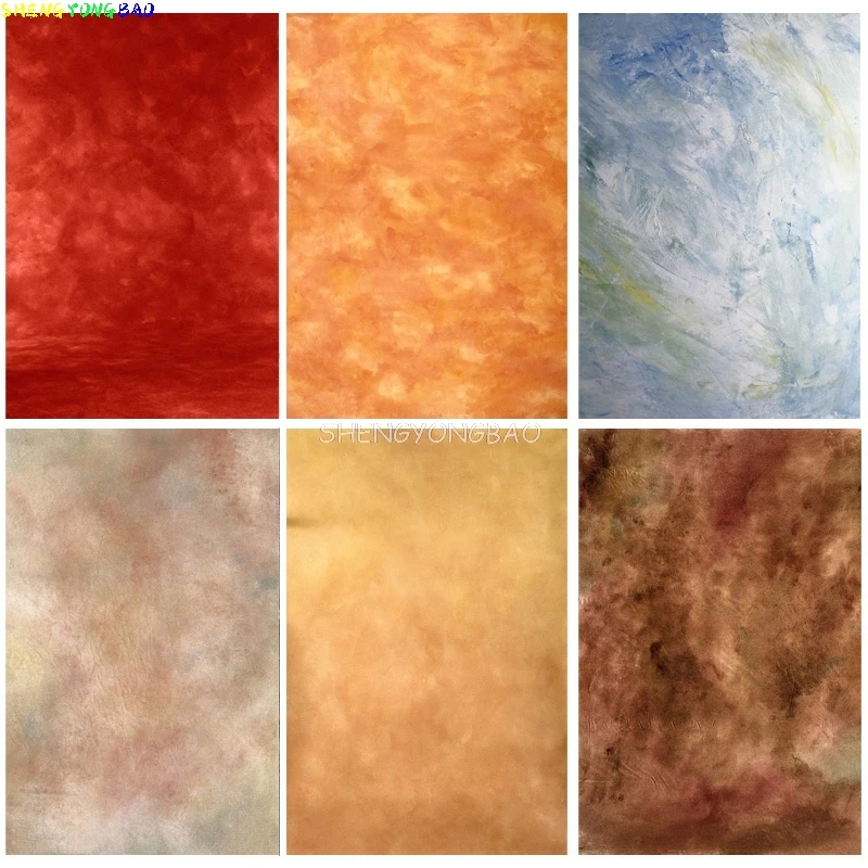 

SHENGYONGBAO Vinyl Vintage Hand Painted Photography Backdrops Props Texture Grunge Portrait Studio Background LDX-86