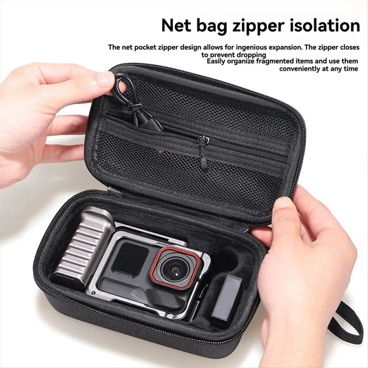 Punctual- For Insta360 Ace Pro 2 Street Camera Set Storage Bag Protection Aluminum Alloy Cage Sports Camera Bag Accessories