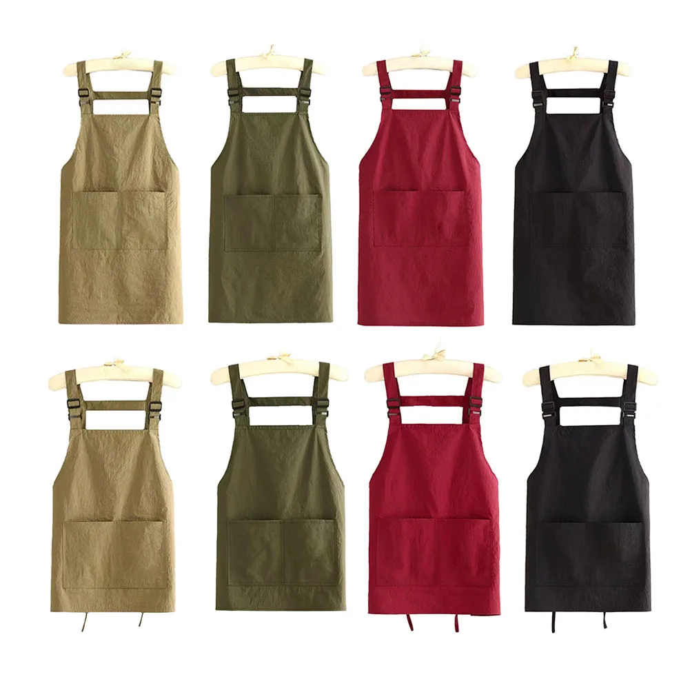 Apron Clothes Adjustable Apron Green Kitchen Cooking Apron Cooking Accessories Customizable Fit Polyester Material