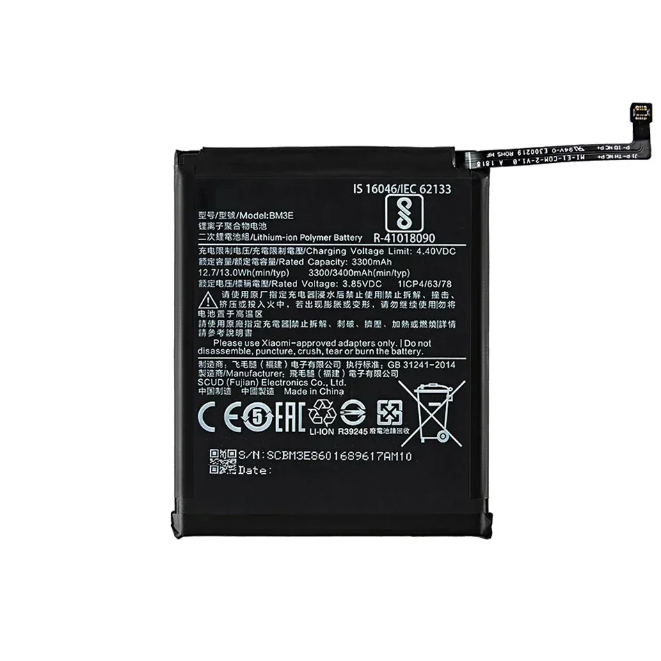 Battery for Xiaomi Mi, 6, 7, 8, 9, 9T, 10, 10T, 5G, SE Pro,for Redmi Note 2, 3, 4X, 5A, BM39, BM3E, BM3F, BM3J, BM3L, BM3M, BM4H