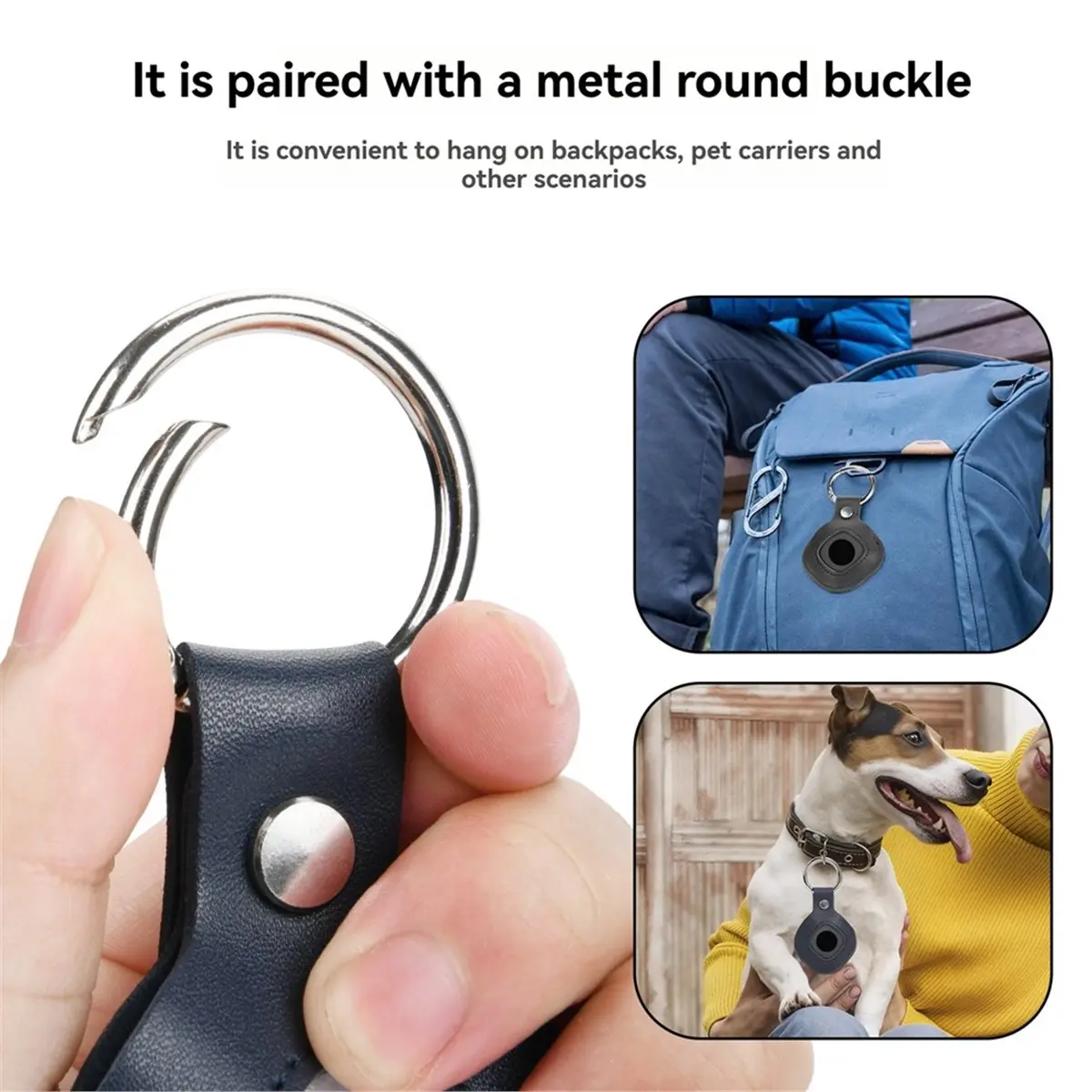 Portable Protective Case Dustproof Case with Keychain for Tile Mate 2024 for Tile Mate 2022 for Cube Tracker Dark Blue