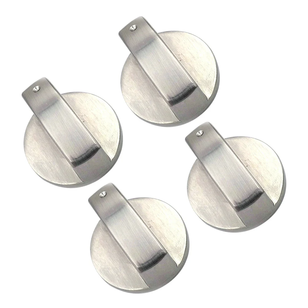 

4pcs Gas Stove Knob Metal On-Off Knob For Oven Burner Adjustable 6Mm Shaft Stove Ignition Replacement Cookware Control