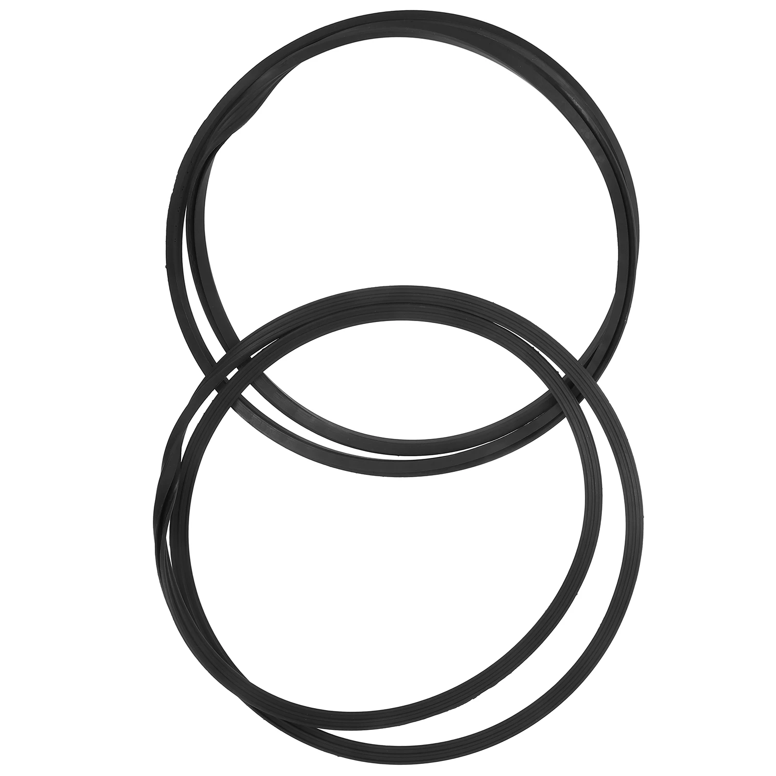 

2 Pcs Salon Chair Accessories Rubber Ring for Styling Stability Black Barber Floor Mats Hair Cutting Furniture Parts