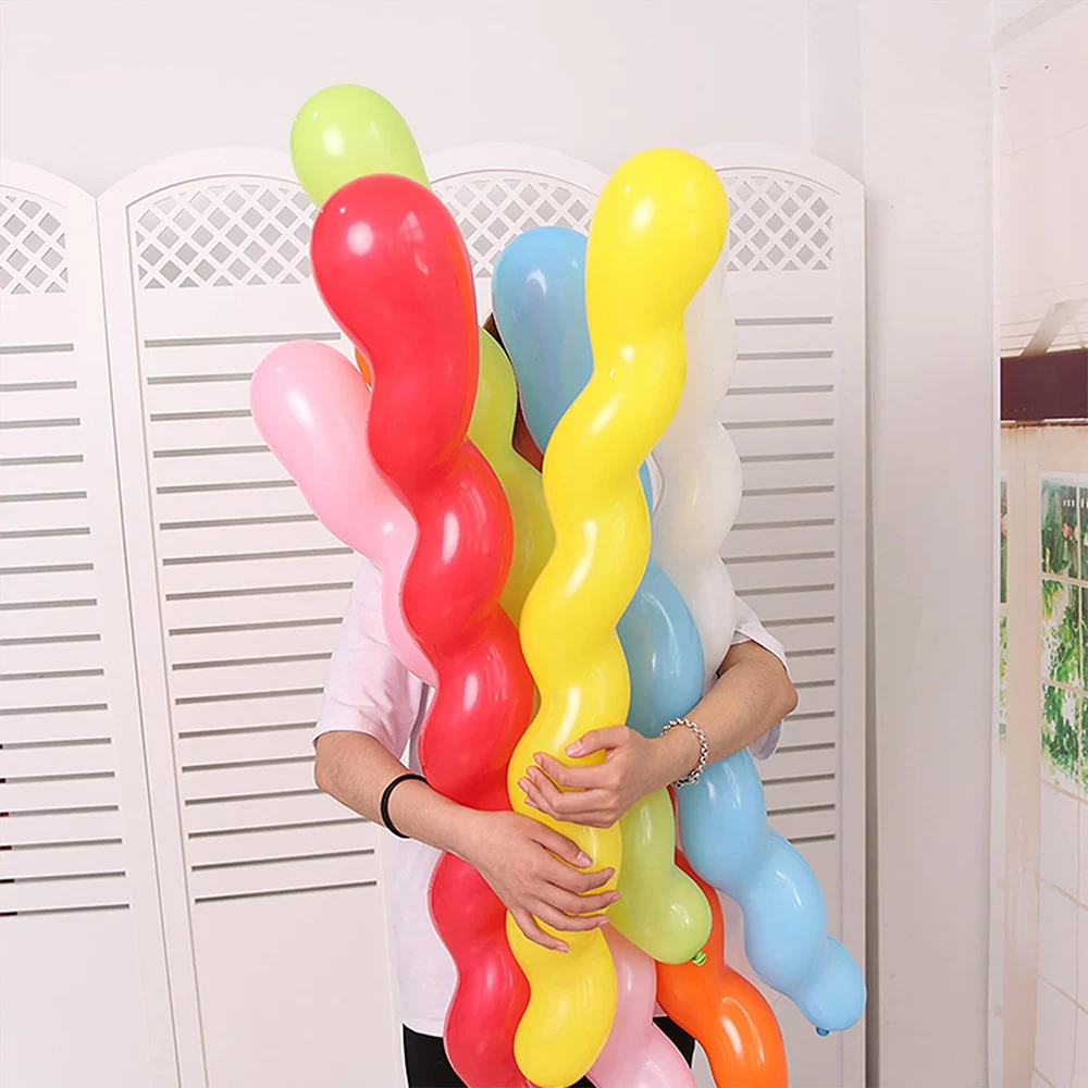 100/500Pcs Multicolor Spiral Long Balloon Unique Twist Spiraal Latex Balloon Wedding Happy Birthday Holiday Decorations Kids Toy