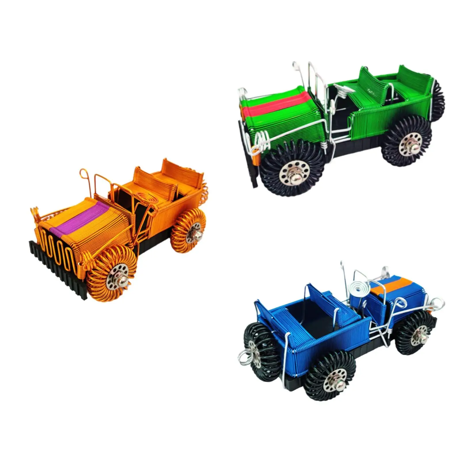 Jeep Model Beeldje DIY Creatieve Voertuigen Nieuwigheid Kunstwerk Verjaardagscadeau Collectible Jeep Model DIY Craft Bureau Standbeeld Ornament