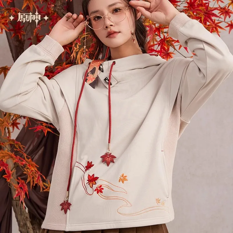 

Костюмы для косплея Genshin Impact, топы для взрослых, оригинальные подарки miHoYo на Рождество [Оригинальные] повседневные толстовки с капюшоном в стиле Казухи