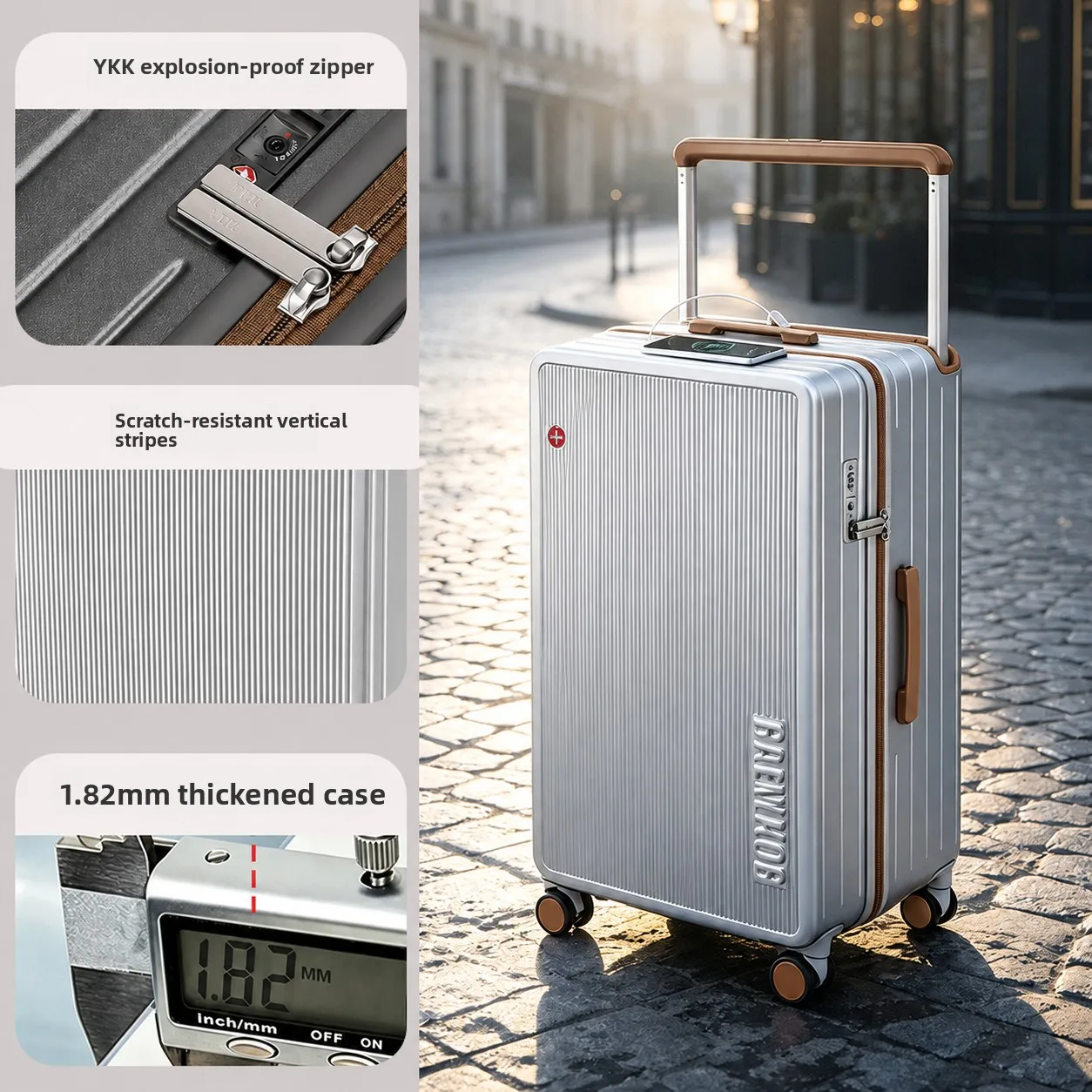 WEOBGR SABRE Military Knife 32 Inch Large Capacity Luggage Thick Durable 2026 New PC Material Brand Pull Rod Travel Suitcase image 3