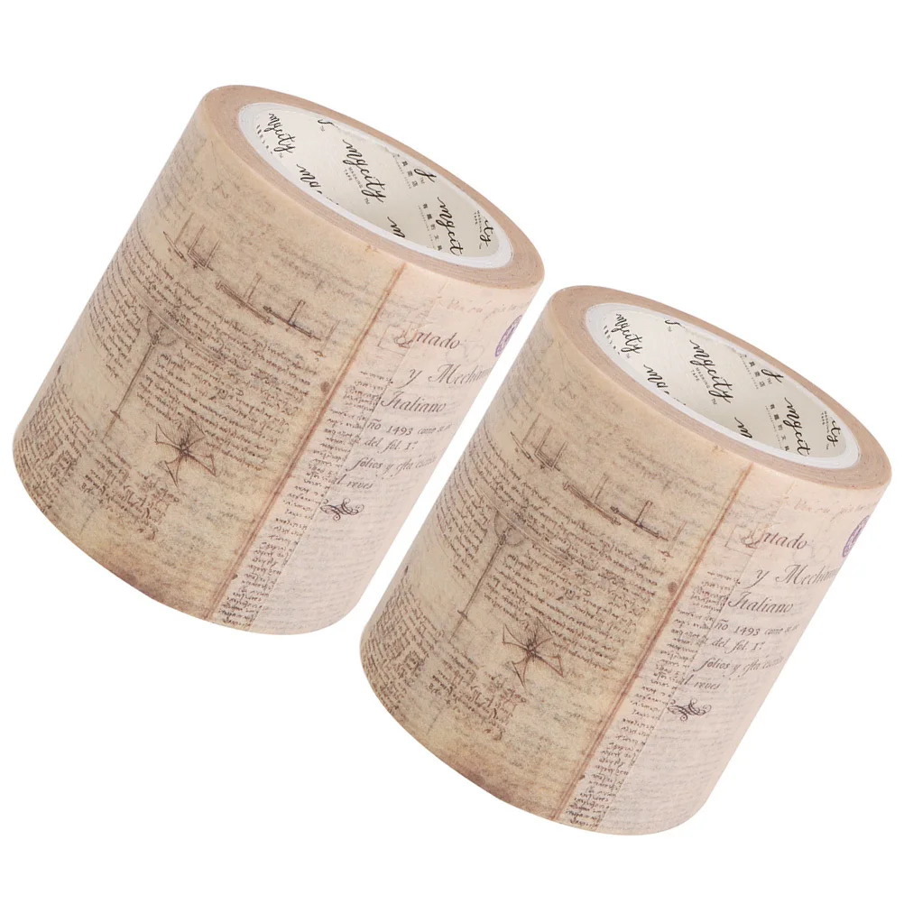 

2 Rolls Thin Washi Tape Gothic Design Adhesive Craft Tape for Home Office Decor Phone Case Wall Cable DIY Stickers Scrapbooking