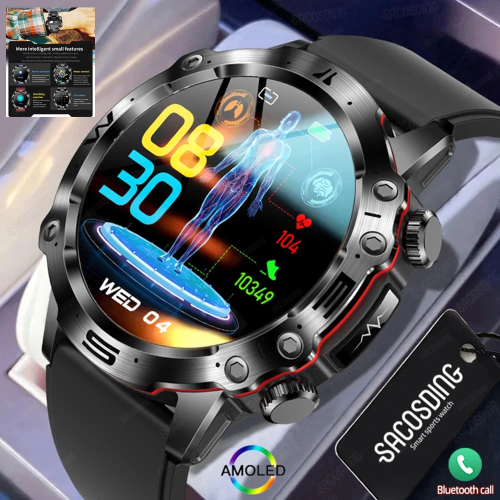 

2024 New ECG+PPG Sport Smart Watch 466*466 AMOLED 1.43 Inch BMI Body Fat Blood Composition Heart Rate Bluetooth Call Smartwatch