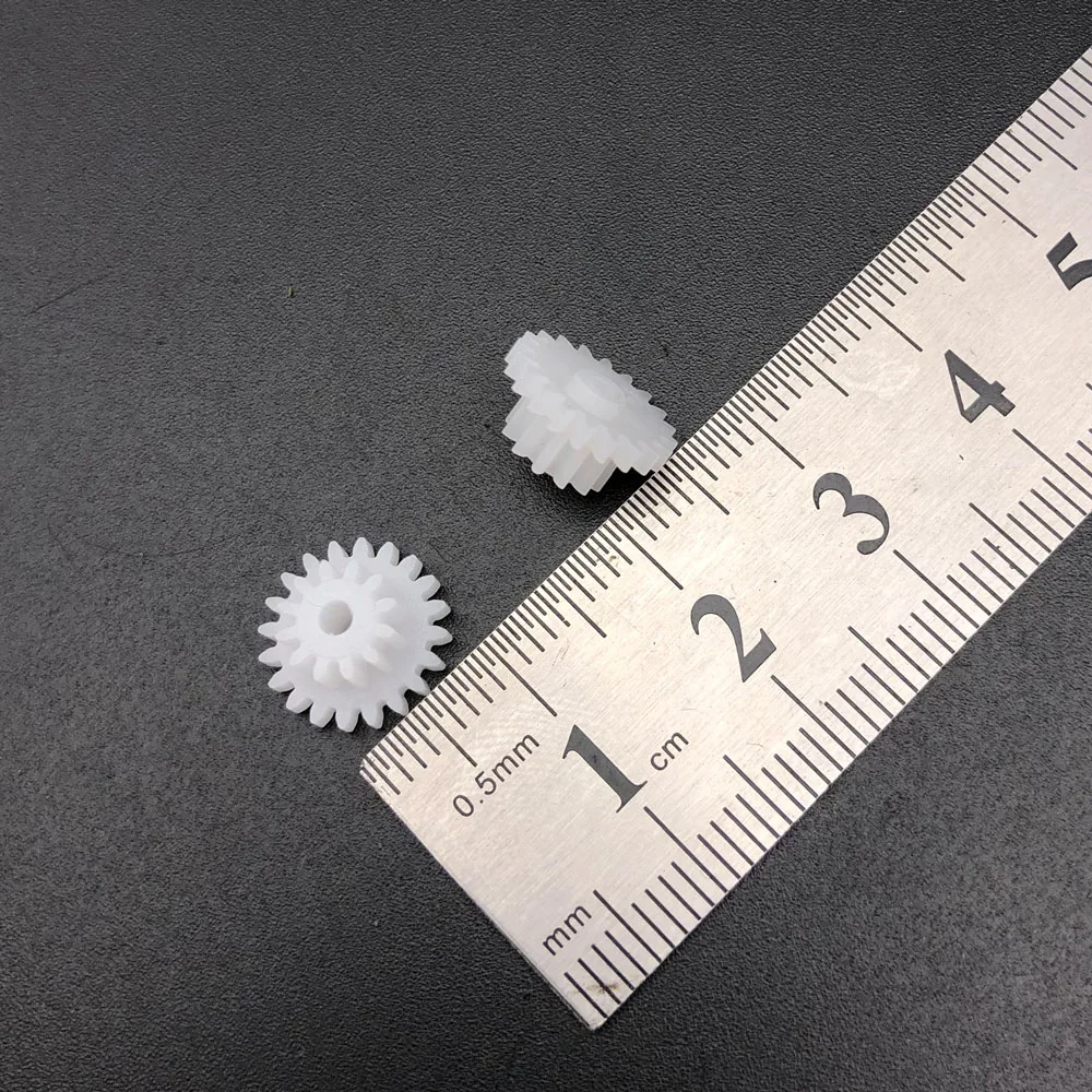 [20Pcs/Lot] 20 Teeth 12 Teeth Bilayer 0.5 Modulus Plastic Double Gear Reduction 0.5M 20 Teeth Bore 1.95mm 2.05mm 2mm Tight/Loose