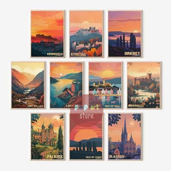 Scotland Travel Art Prints Canvas Poster Photo Print Poster Stirling Loch Ness Falkirk Edinburgh Scotland Traveling Wall Decor