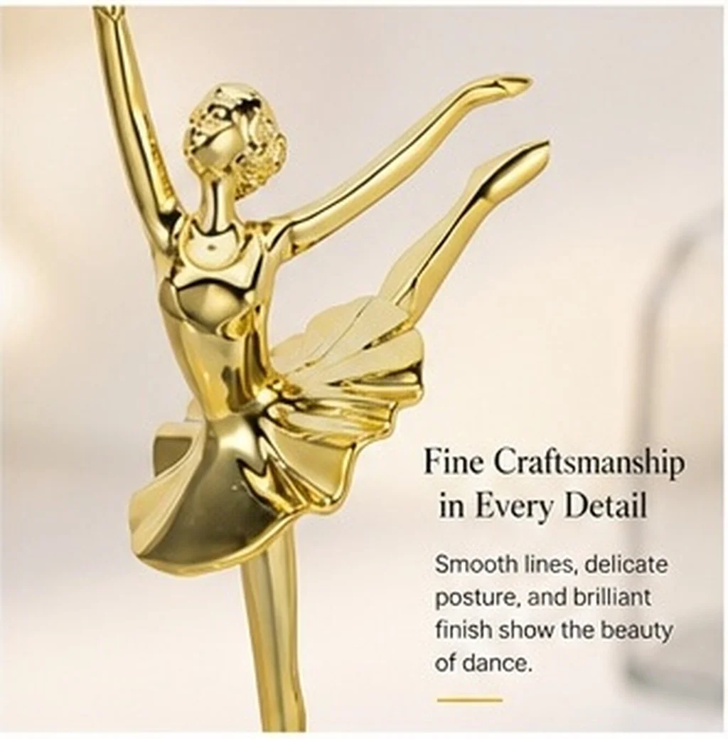 Ballet Dance Trophy Gold Dancer Crystal Stand Seven Point Five Inch Award for Jazz Tap Competitions
