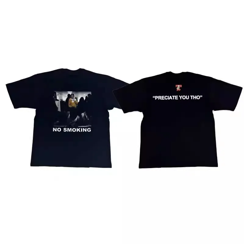 New Men LIL TJAY MERCH No Smoking PRECIATE YOU T Shirts T-Shirt Hip Hop Skateboard Street Cotton T-Shirts Tee Top US Size N025