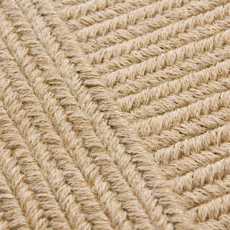 Handmade Tassel Rug 100% Jute Natural Braided Floor Mat Rectangle Rug Modern Living Room Japanese Style Rugs Carpets for Bedroom