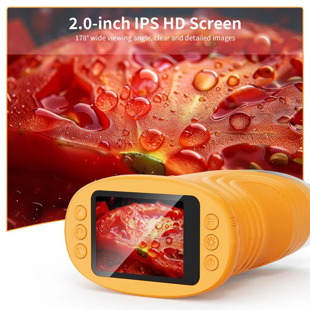 1000X Handheld Microscope for Kids 2.0" Screen Rechargeable Mini Pocket Digital Microscopes Portable Edu Gift Children Students