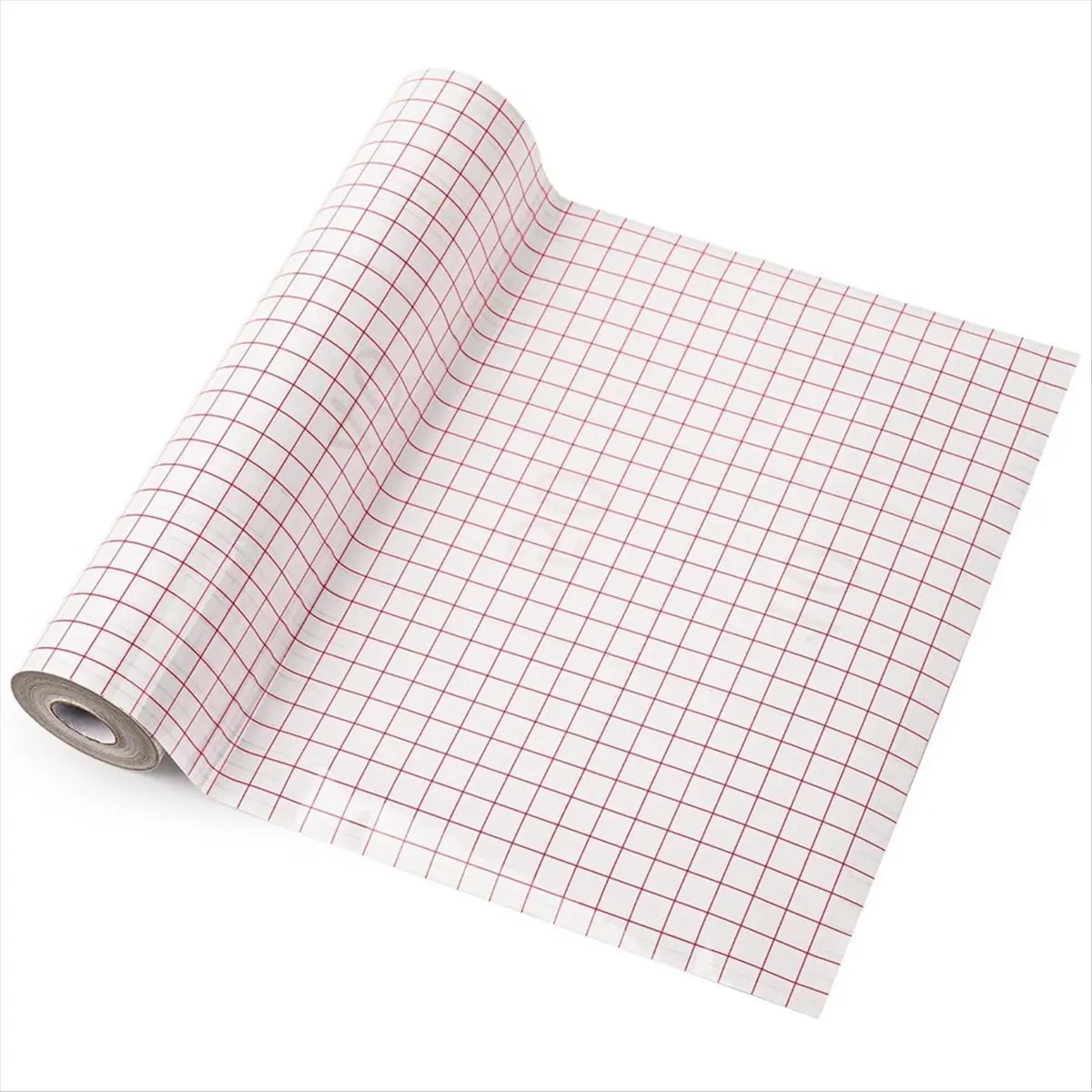A20I Clear Vinyl Transfer Paper Tape Roll-Red Alignment Grid Clear,Transfer Paper for Silhouette Cameo (12Inch X 50 Ft)