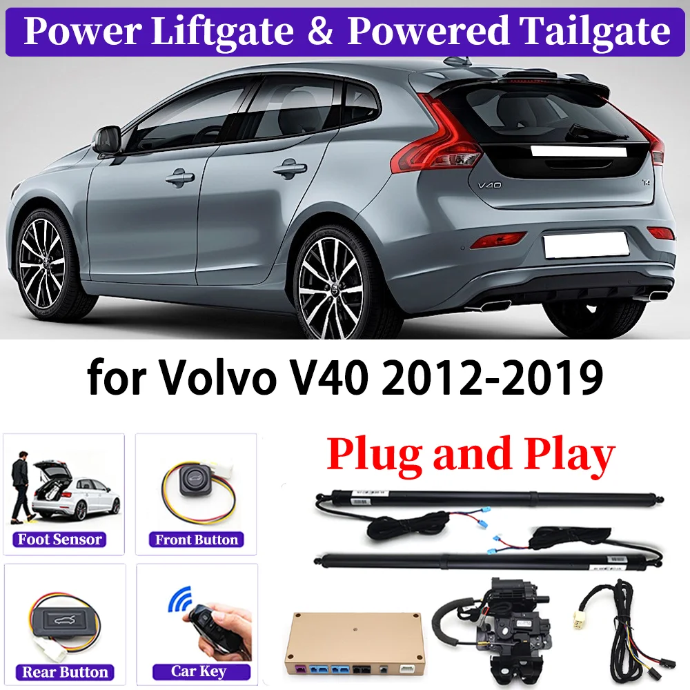 

ZJCGO for Volvo V40 2012-2019 OEM Upgrade Car Automatic Power Liftgate Kit Smart Auto Electric Tailgate System Play and play