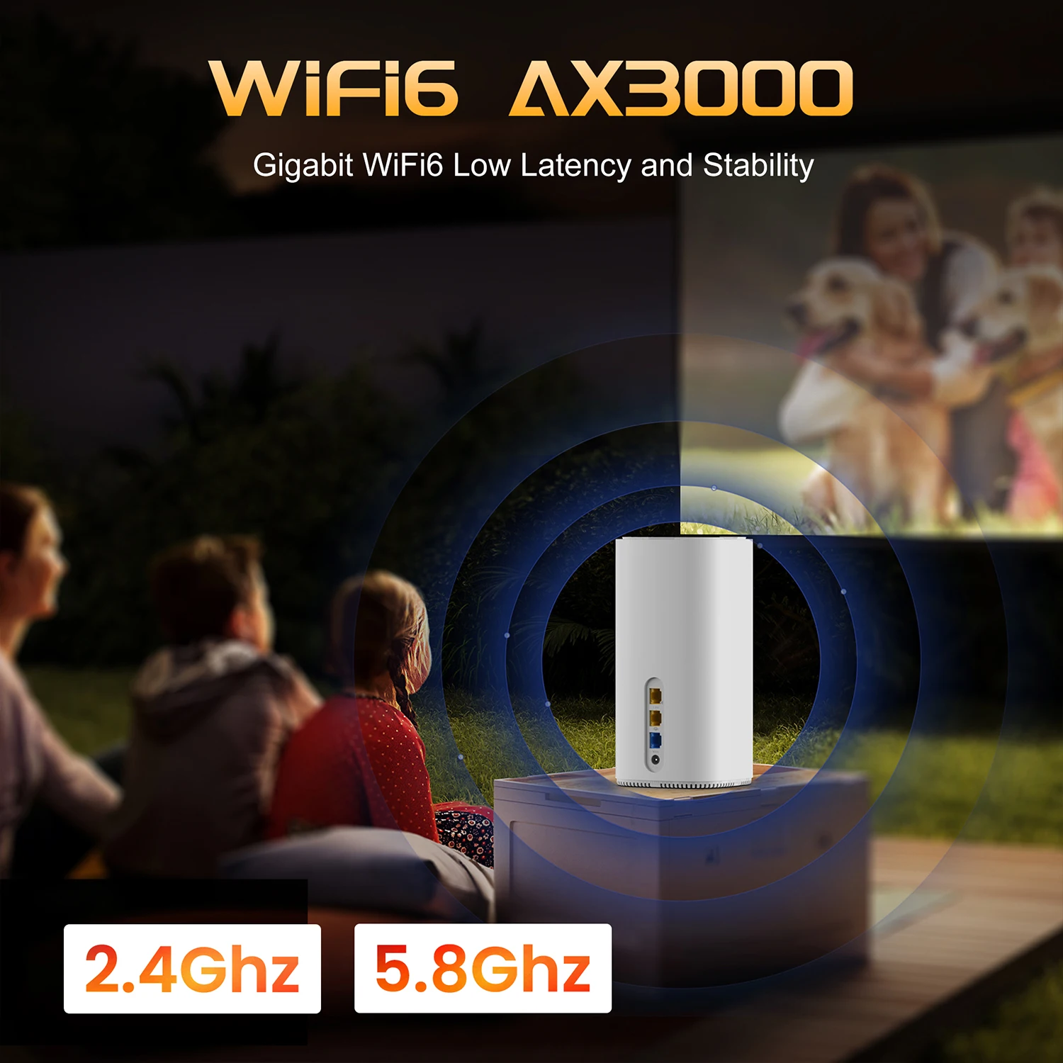 جهاز توجيه 5G CPE، 5G مع فتحة بطاقة Sim AX3000 منافذ جيجابت PCI قفل نطاق TR069 OpenVPN مناسب لشبكات الخلوية العالمية