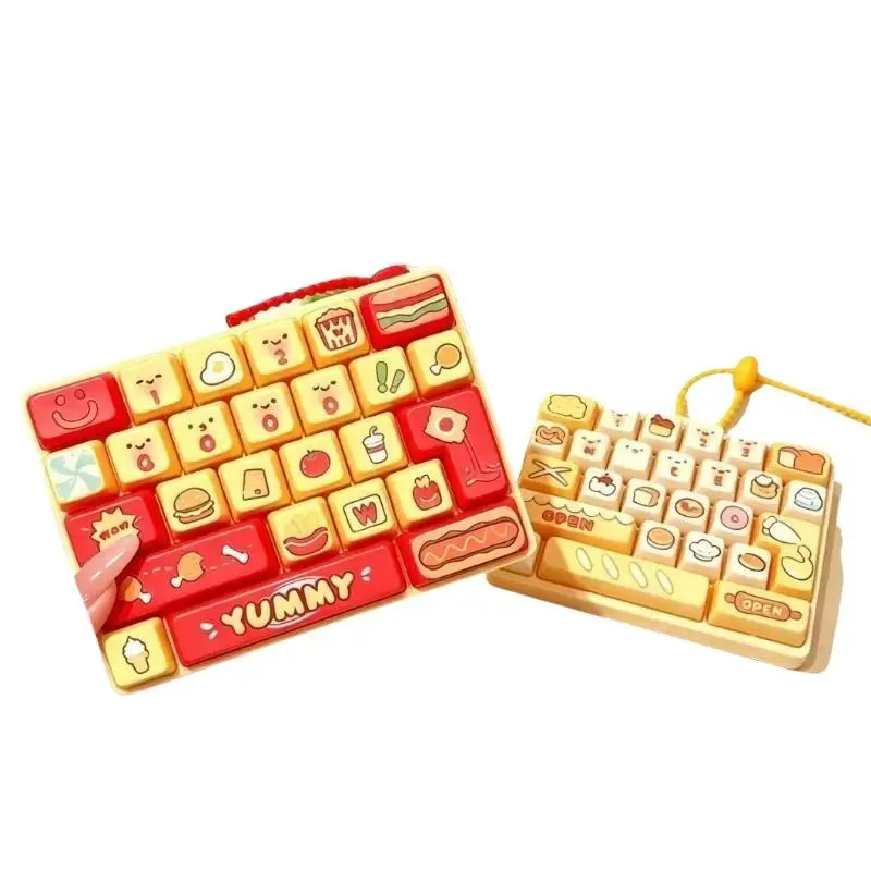 Heißer Anime 26-Tasten-Tastatur-Schlüsselanhänger Stressabbau-Fidget-Spielzeug Tastaturknopf Finger-Clicker Rucksack-Anhänger Weihnachtsgeschenk 1 Stück – Detail 2