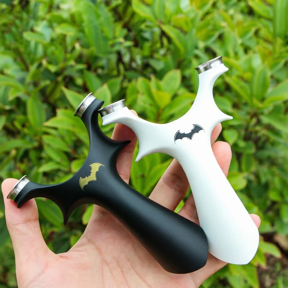 

DualColor Outdoor Hunting Slingshot Black/White ABS Resin Frame Ergonomic Design Catapult for Precision Shooting Target Practice