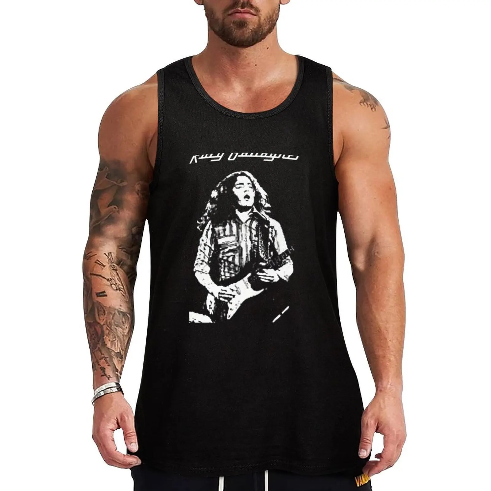 

Rory Gallagher blue rock Tank Top gym clothes for man Men's t shirt Men's vest