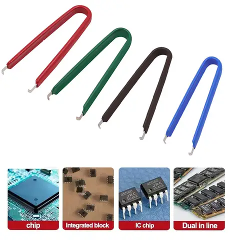 1PCS IC Extractor U Type Tweezers Mobile Phone Repair Tool Chip Electronic Component Parts Extraction Removal Puller
