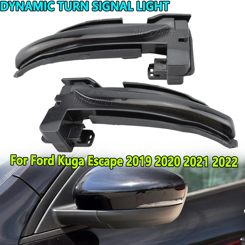 For Ford Kuga MK3 CX482 Escape 2019 2020 2021 Auto Parts Dynamic LED Turn Signal Light Rearview Mirror Sequential Indicator